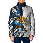 Personalized Gold Coast Titans Padded Jacket Dynamic Lightning Mascot Rugby Australia