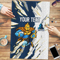 Personalized Gold Coast Titans Puzzle Dynamic Lightning Mascot Rugby Australia