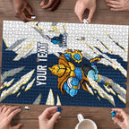 Personalized Gold Coast Titans Puzzle Dynamic Lightning Mascot Rugby Australia