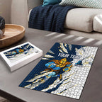 Personalized Gold Coast Titans Puzzle Dynamic Lightning Mascot Rugby Australia