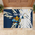 Personalized Gold Coast Titans Rubber Doormat Dynamic Lightning Mascot Rugby Australia