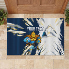 Personalized Gold Coast Titans Rubber Doormat Dynamic Lightning Mascot Rugby Australia