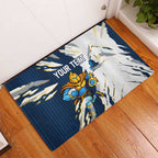 Personalized Gold Coast Titans Rubber Doormat Dynamic Lightning Mascot Rugby Australia