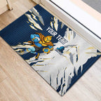 Personalized Gold Coast Titans Rubber Doormat Dynamic Lightning Mascot Rugby Australia