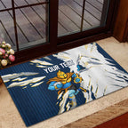 Personalized Gold Coast Titans Rubber Doormat Dynamic Lightning Mascot Rugby Australia