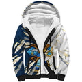 Personalized Gold Coast Titans Sherpa Hoodie Dynamic Lightning Mascot Rugby Australia