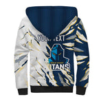 Personalized Gold Coast Titans Sherpa Hoodie Dynamic Lightning Mascot Rugby Australia