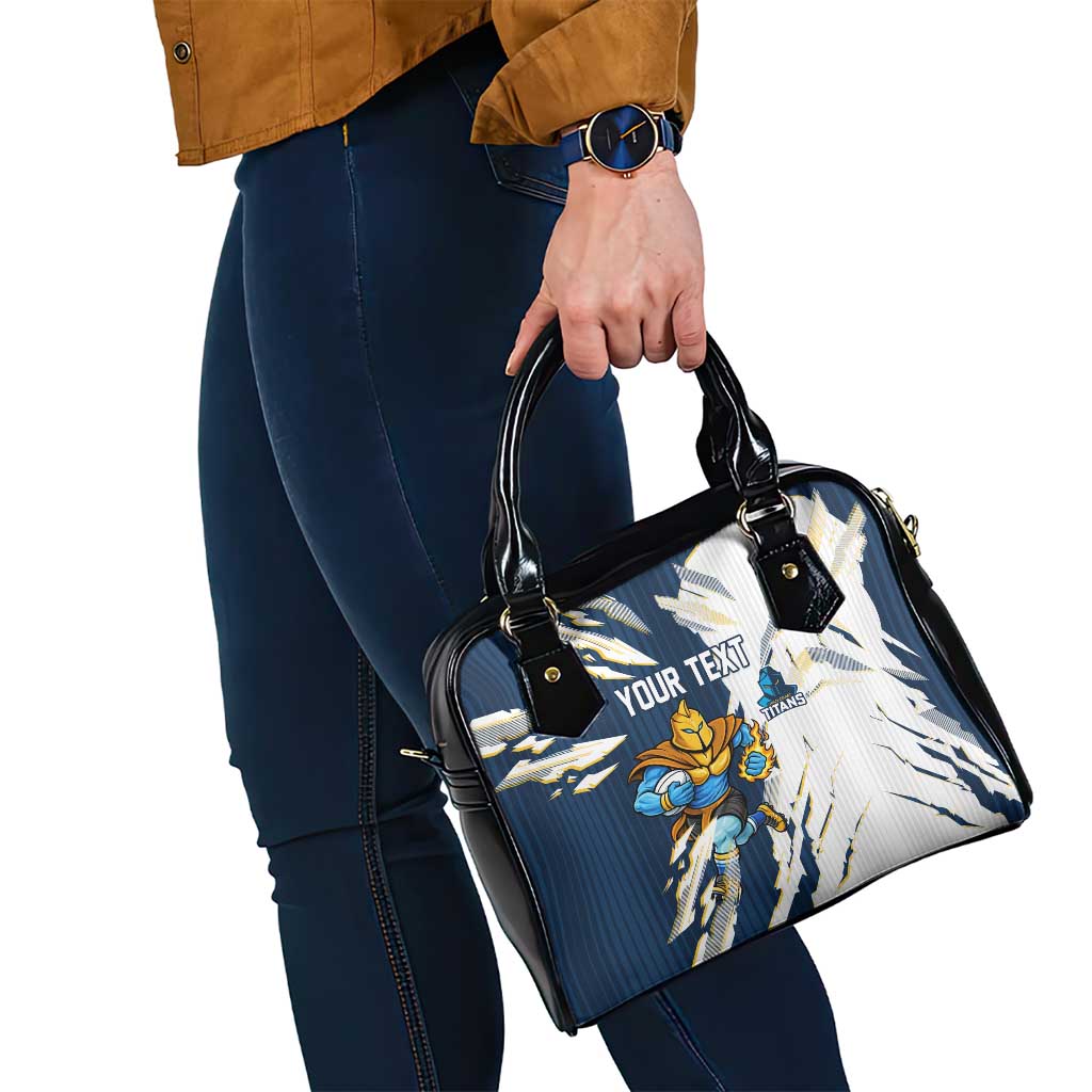 Personalized Gold Coast Titans Shoulder Handbag Dynamic Lightning Mascot Rugby Australia