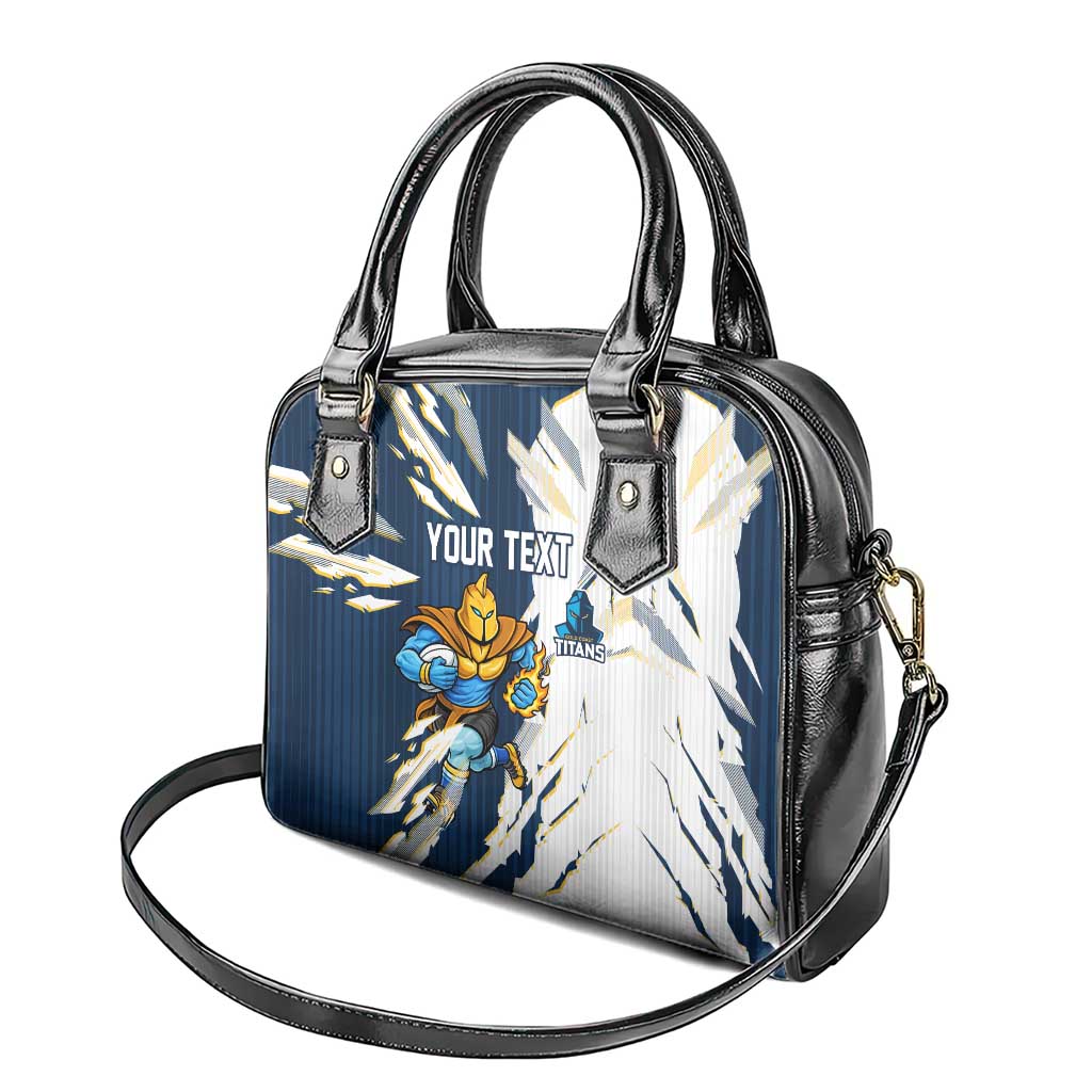 Personalized Gold Coast Titans Shoulder Handbag Dynamic Lightning Mascot Rugby Australia