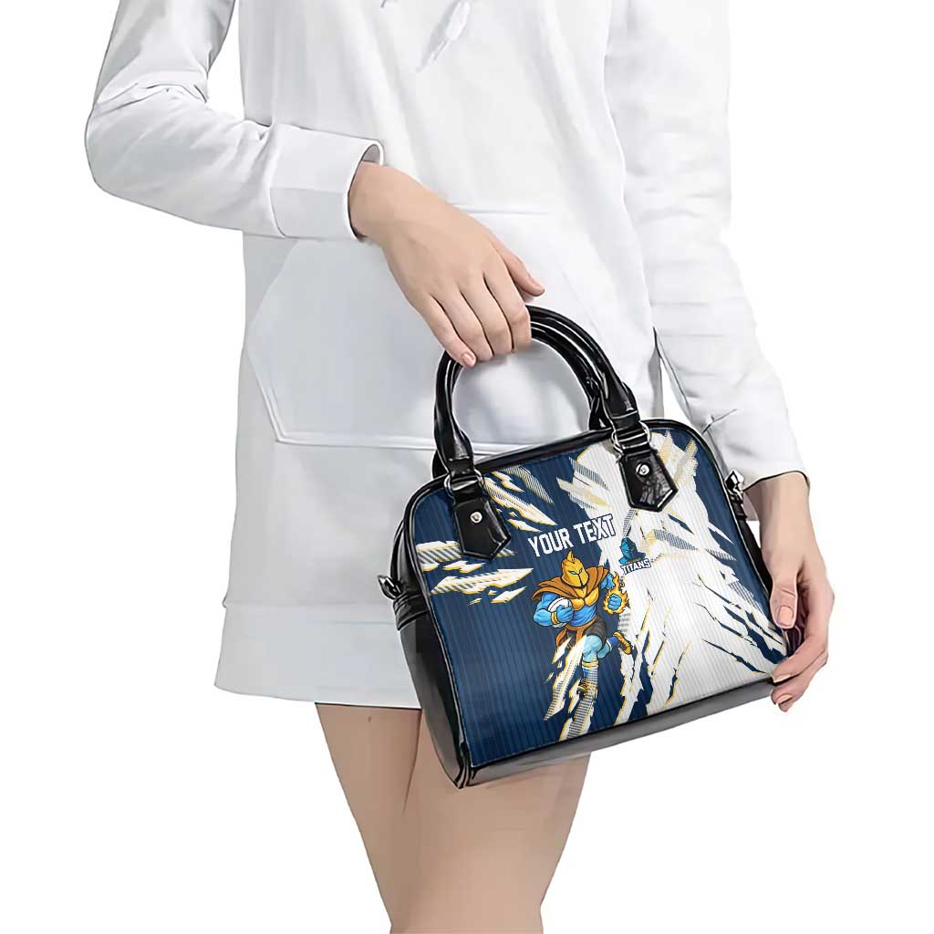 Personalized Gold Coast Titans Shoulder Handbag Dynamic Lightning Mascot Rugby Australia