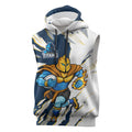 Personalized Gold Coast Titans Sleeveless Hoodie Dynamic Lightning Mascot Rugby Australia