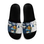 Personalized Gold Coast Titans Slide Sandals Dynamic Lightning Mascot Rugby Australia
