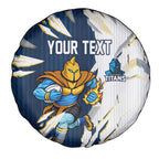 Personalized Gold Coast Titans Spare Tire Cover Dynamic Lightning Mascot Rugby Australia
