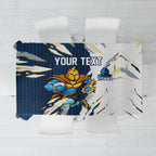 Personalized Gold Coast Titans Tablecloth Dynamic Lightning Mascot Rugby Australia