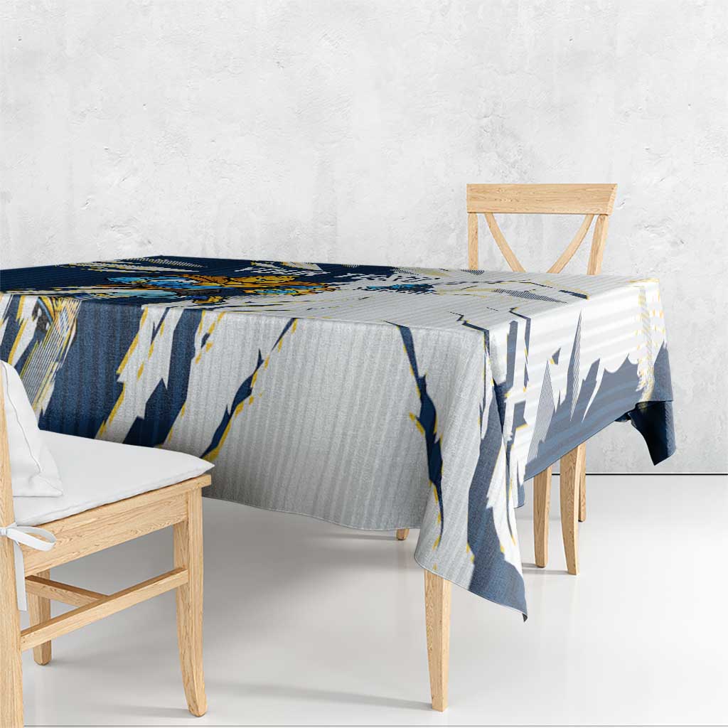 Personalized Gold Coast Titans Tablecloth Dynamic Lightning Mascot Rugby Australia