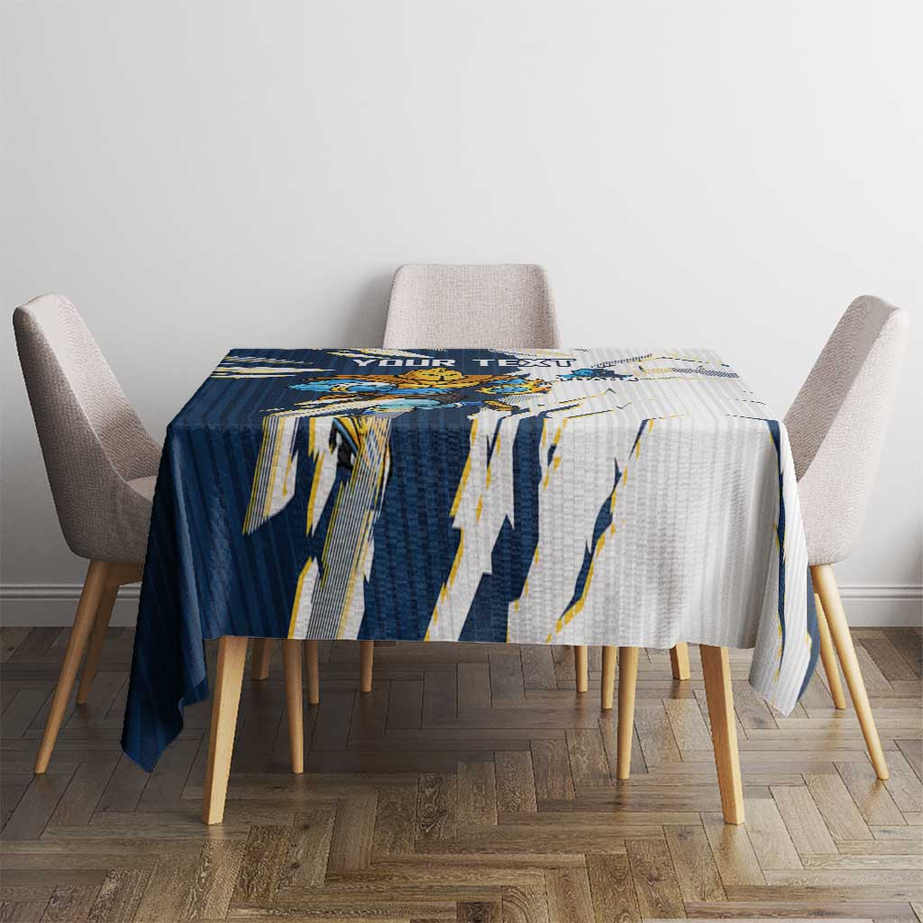 Personalized Gold Coast Titans Tablecloth Dynamic Lightning Mascot Rugby Australia