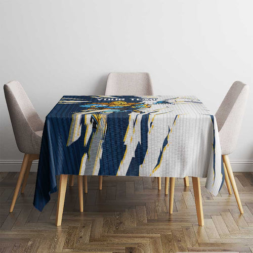 Personalized Gold Coast Titans Tablecloth Dynamic Lightning Mascot Rugby Australia