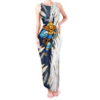 Personalized Gold Coast Titans Tank Maxi Dress Dynamic Lightning Mascot Rugby Australia