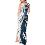 Personalized Gold Coast Titans Tank Maxi Dress Dynamic Lightning Mascot Rugby Australia