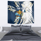 Personalized Gold Coast Titans Tapestry Dynamic Lightning Mascot Rugby Australia