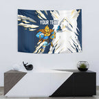 Personalized Gold Coast Titans Tapestry Dynamic Lightning Mascot Rugby Australia