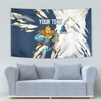 Personalized Gold Coast Titans Tapestry Dynamic Lightning Mascot Rugby Australia