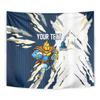 Personalized Gold Coast Titans Tapestry Dynamic Lightning Mascot Rugby Australia