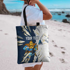 Personalized Gold Coast Titans Tote Bag Dynamic Lightning Mascot Rugby Australia