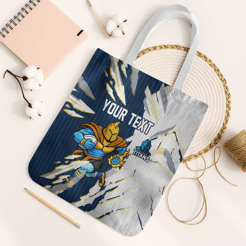 Personalized Gold Coast Titans Tote Bag Dynamic Lightning Mascot Rugby Australia