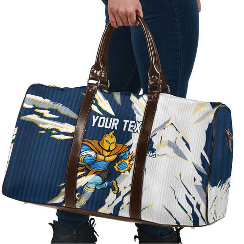 Personalized Gold Coast Titans Travel Bag Dynamic Lightning Mascot Rugby Australia
