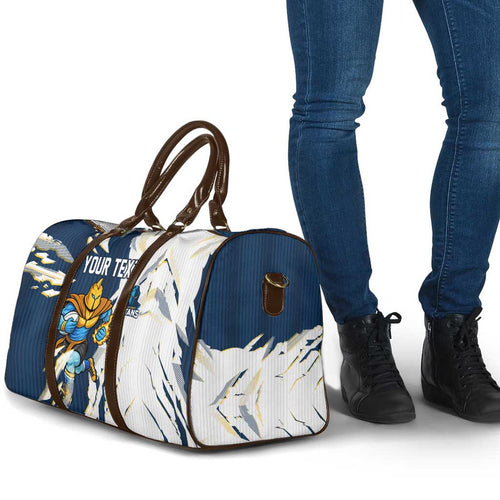 Personalized Gold Coast Titans Travel Bag Dynamic Lightning Mascot Rugby Australia