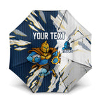 Personalized Gold Coast Titans Umbrella Dynamic Lightning Mascot Rugby Australia