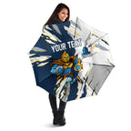 Personalized Gold Coast Titans Umbrella Dynamic Lightning Mascot Rugby Australia