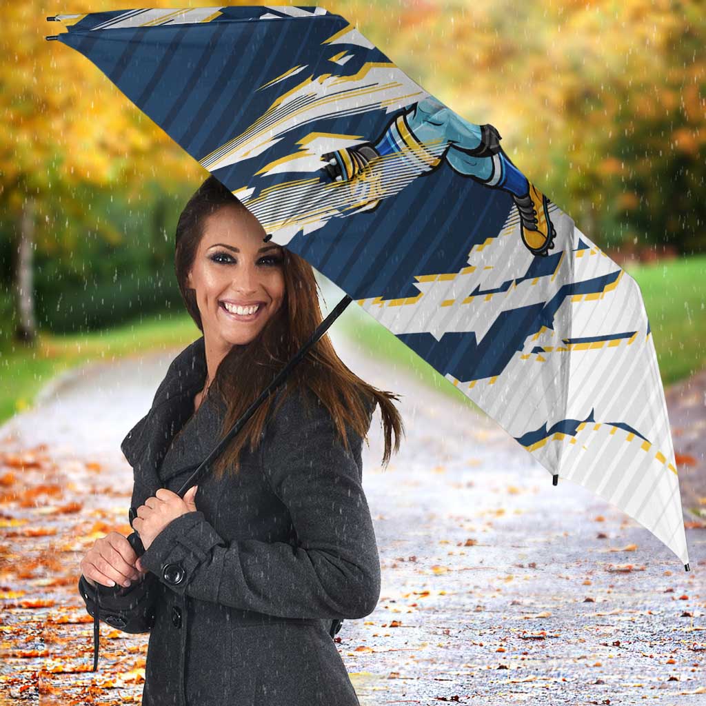 Personalized Gold Coast Titans Umbrella Dynamic Lightning Mascot Rugby Australia