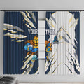 Personalized Gold Coast Titans Window Curtain Dynamic Lightning Mascot Rugby Australia