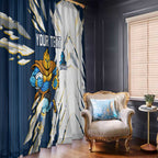 Personalized Gold Coast Titans Window Curtain Dynamic Lightning Mascot Rugby Australia