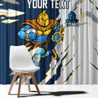 Personalized Gold Coast Titans Window Curtain Dynamic Lightning Mascot Rugby Australia
