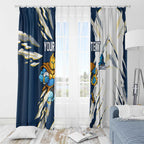 Personalized Gold Coast Titans Window Curtain Dynamic Lightning Mascot Rugby Australia