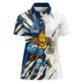 Personalized Gold Coast Titans Women Polo Shirt Dynamic Lightning Mascot Rugby Australia