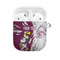 Personalized Manly Warringah Sea Eagles AirPods Case Dynamic Lightning Mascot Rugby Australia