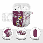 Personalized Manly Warringah Sea Eagles AirPods Case Dynamic Lightning Mascot Rugby Australia