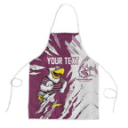 Personalized Manly Warringah Sea Eagles Apron Dynamic Lightning Mascot Rugby Australia