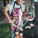 Personalized Manly Warringah Sea Eagles Apron Dynamic Lightning Mascot Rugby Australia