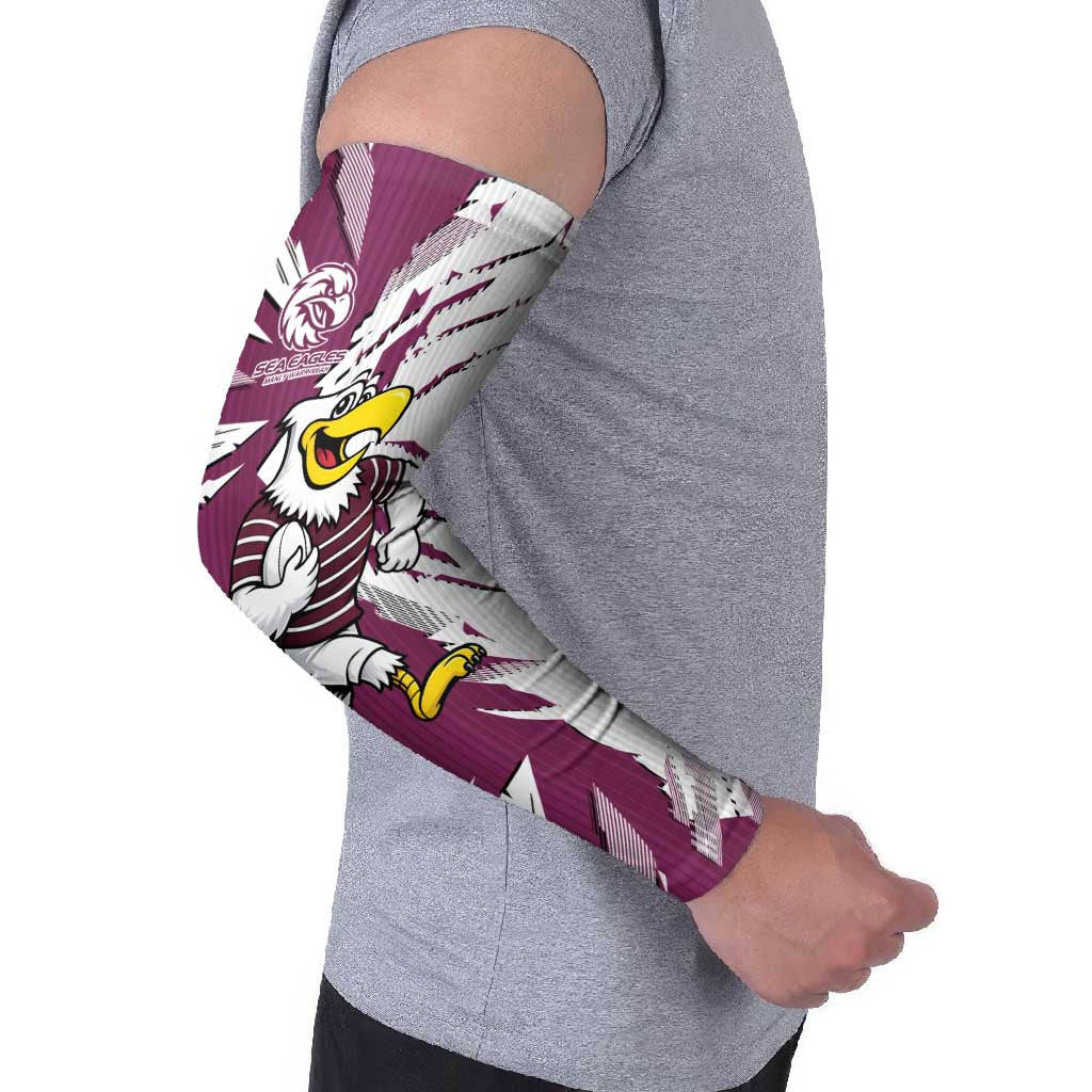 Personalized Manly Warringah Sea Eagles Arm Sleeves Dynamic Lightning Mascot Rugby Australia