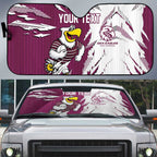 Personalized Manly Warringah Sea Eagles Auto Sun Shade Dynamic Lightning Mascot Rugby Australia