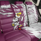 Personalized Manly Warringah Sea Eagles Back Car Seat Cover Dynamic Lightning Mascot Rugby Australia