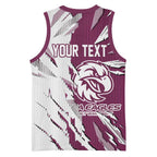 Personalized Manly Warringah Sea Eagles Basketball Jersey Dynamic Lightning Mascot Rugby Australia