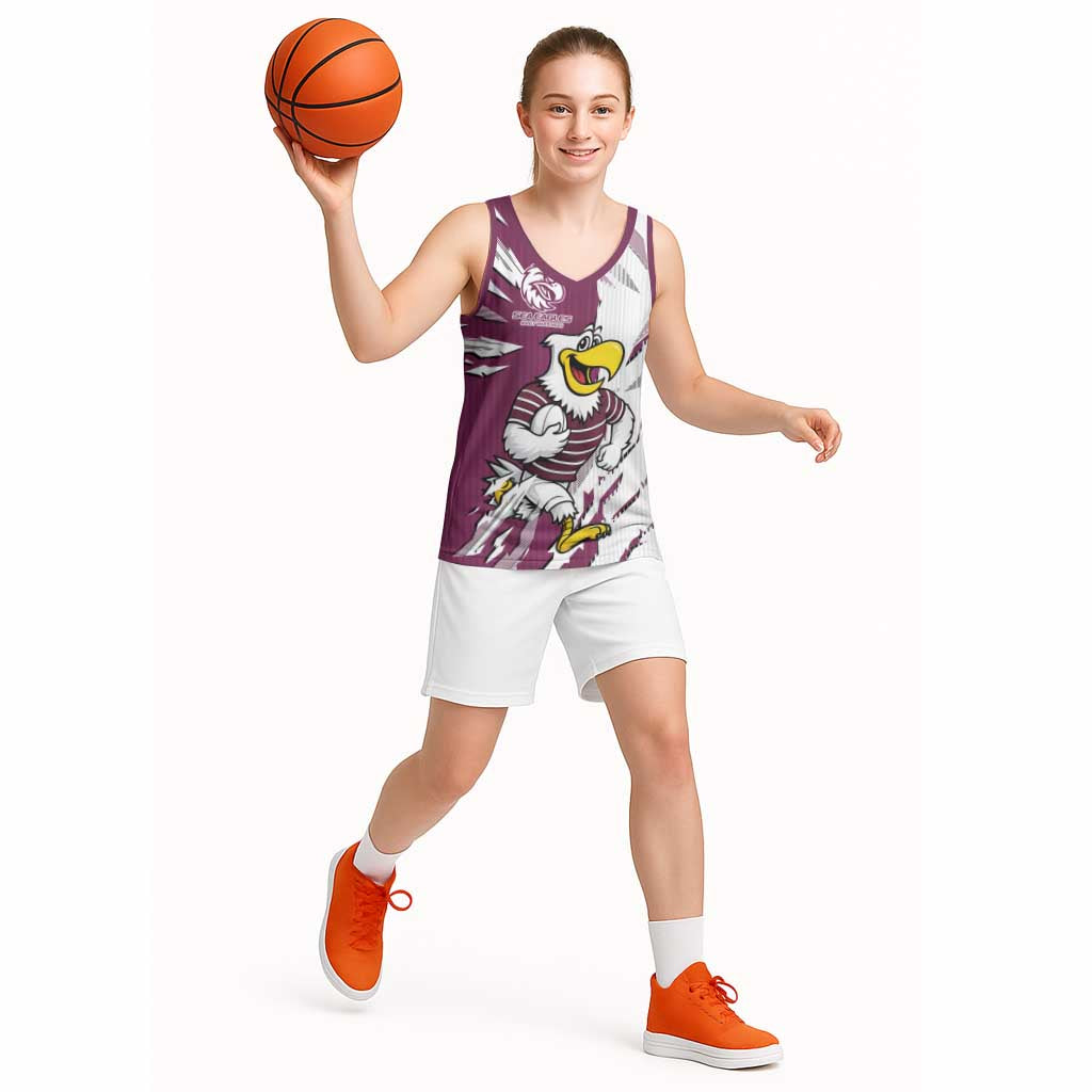 Personalized Manly Warringah Sea Eagles Basketball Jersey Dynamic Lightning Mascot Rugby Australia