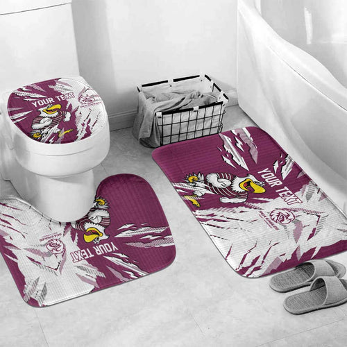Personalized Manly Warringah Sea Eagles Bathroom Set Dynamic Lightning Mascot Rugby Australia