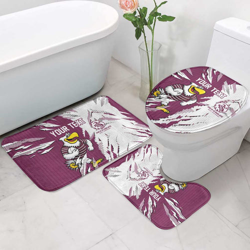 Personalized Manly Warringah Sea Eagles Bathroom Set Dynamic Lightning Mascot Rugby Australia